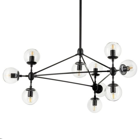 Lampa wisząca ASTRIFERO-10 transparentno czarna 90 cm Lampa wisząca ASTRIFERO-10 transparentno czarna 90 cm