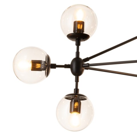 Lampa wisząca ASTRIFERO-10 transparentno czarna 90 cm Lampa wisząca ASTRIFERO-10 transparentno czarna 90 cm
