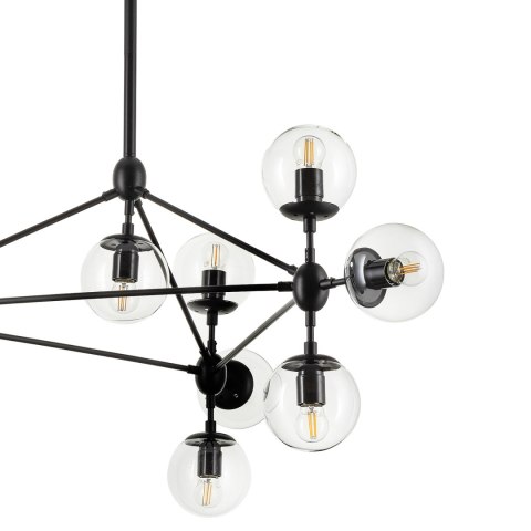 Lampa wisząca ASTRIFERO-10 transparentno czarna 90 cm Lampa wisząca ASTRIFERO-10 transparentno czarna 90 cm