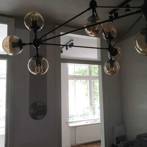 Lampa wisząca ASTRIFERO-10 transparentno czarna 90 cm Lampa wisząca ASTRIFERO-10 transparentno czarna 90 cm