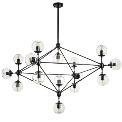 Lampa wisząca ASTRIFERO-15 transparentno czarna 110 cm Lampa wisząca ASTRIFERO-15 transparentno czarna 110 cm