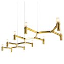 Lampa wisząca CANDLES-10 złota 165 cm