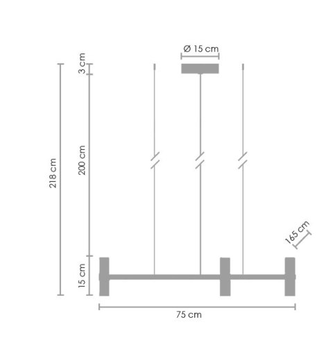 Lampa wisząca CANDLES-10 złota 165 cm Lampa wisząca CANDLES-10 złota 165 cm