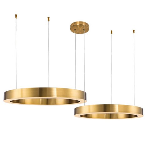 Lampa wisząca CIRCLE 40+60 LED mosiądz na 1 podsufitce Lampa wisząca CIRCLE 40+60 LED mosiądz na 1 podsufitce