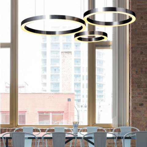 Lampa wisząca CIRCLE 40+60 LED mosiądz na 1 podsufitce Lampa wisząca CIRCLE 40+60 LED mosiądz na 1 podsufitce
