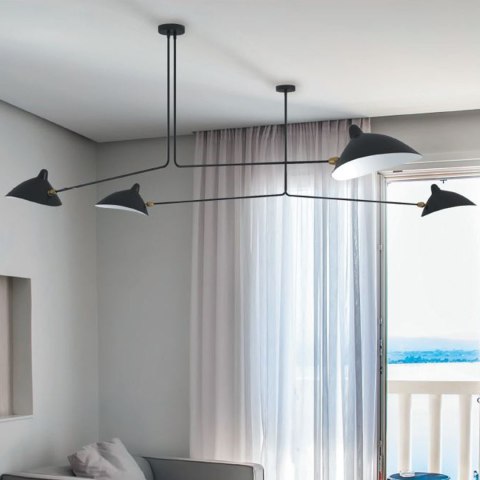 Lampa wisząca CRANE-2P dwuramienna czarna Lampa wisząca CRANE-2P dwuramienna czarna