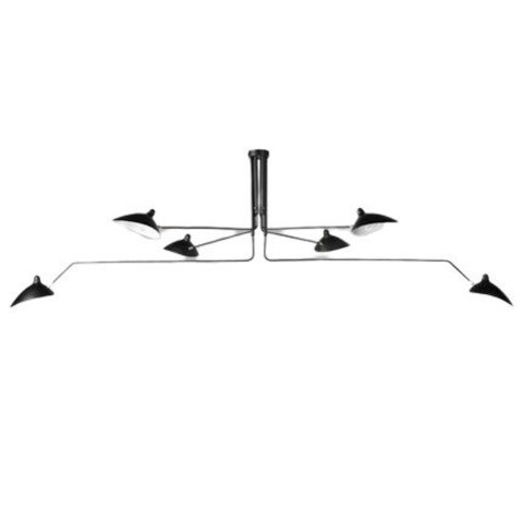 Lampa wisząca CRANE-6P czarna 280 cm Lampa wisząca CRANE-6P czarna 280 cm