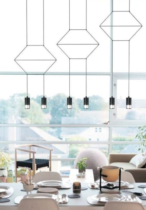 Lampa wisząca LINEA-2 czarna 35 cm Lampa wisząca LINEA-2 czarna 35 cm