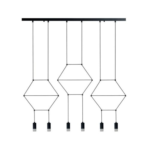 Lampa wisząca LINEA-6 LONG czarna 100 cm Lampa wisząca LINEA-6 LONG czarna 100 cm