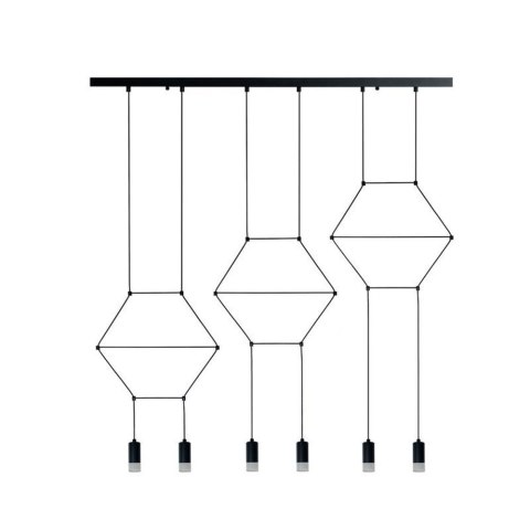 Lampa wisząca LINEA-6 LONG czarna 100 cm Lampa wisząca LINEA-6 LONG czarna 100 cm