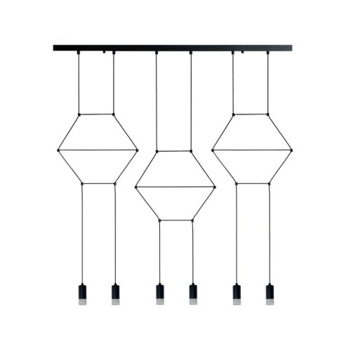 Lampa wisząca LINEA-6 LONG czarna 100 cm Lampa wisząca LINEA-6 LONG czarna 100 cm