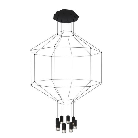 Lampa wisząca LINEA-8 czarna 80 cm Lampa wisząca LINEA-8 czarna 80 cm