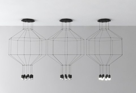 Lampa wisząca LINEA-8 czarna 80 cm Lampa wisząca LINEA-8 czarna 80 cm