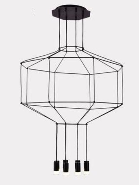 Lampa wisząca LINEA-8 czarna 80 cm Lampa wisząca LINEA-8 czarna 80 cm