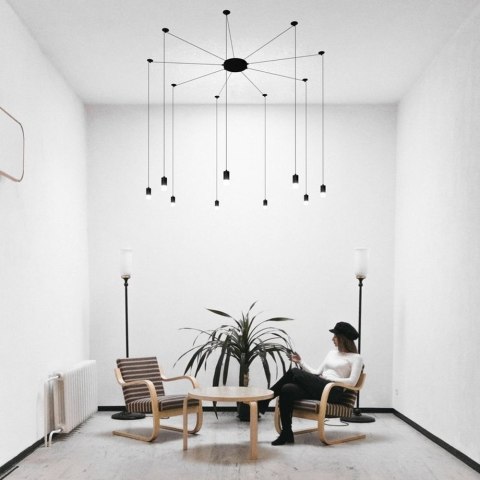Lampa wisząca LINEA-9 czarna Lampa wisząca LINEA-9 czarna