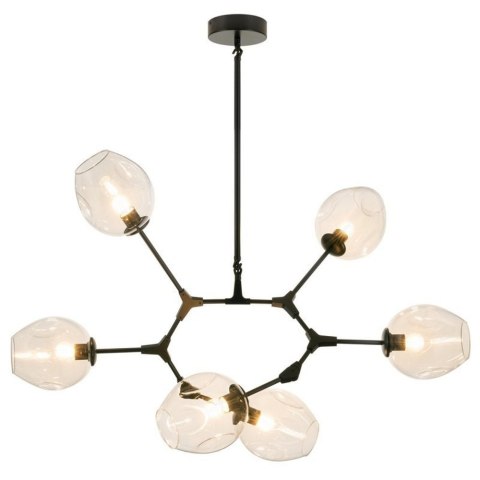 Lampa wisząca MODERN ORCHID-6 transparentno czarna 130 cm Lampa wisząca MODERN ORCHID-6 transparentno czarna 130 cm