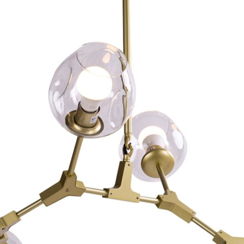 Lampa wisząca MODERN ORCHID-6 złoto transparentna 130 cm Lampa wisząca MODERN ORCHID-6 złoto transparentna 130 cm