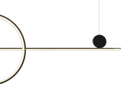 Lampa wisząca NEW AGE LED czarna 120 cm Lampa wisząca NEW AGE LED czarna 120 cm