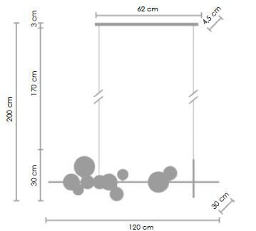 Lampa wisząca ORION LONG-120 czarna 120 cm Lampa wisząca ORION LONG-120 czarna 120 cm