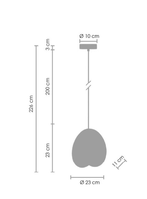Lampa wisząca PILLS S biała 23 cm Lampa wisząca PILLS S biała 23 cm