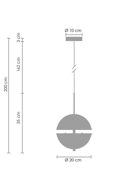 Lampa wisząca SFERA-1 LED złota 20 cm Lampa wisząca SFERA-1 LED złota 20 cm
