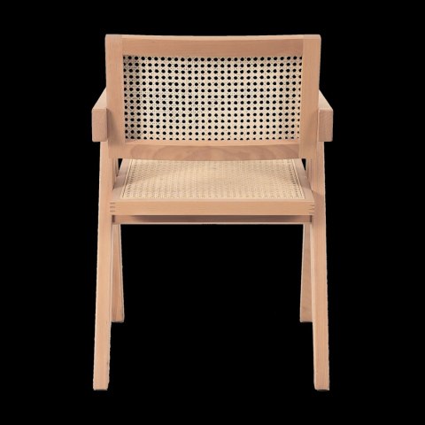 Krzesło BOHO drewniane w kolorze naturalnym z podłokietnikami Krzesło BOHO drewniane w kolorze naturalnym z podłokietnikami