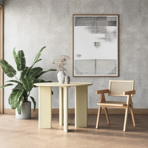 Krzesło BOHO drewniane w kolorze naturalnym z podłokietnikami Krzesło BOHO drewniane w kolorze naturalnym z podłokietnikami