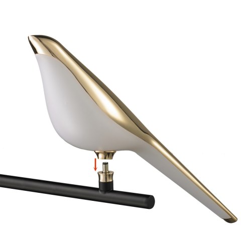 Lampa ścienna PTAK TIT LED złoto-czarna 28 cm Lampa ścienna PTAK TIT LED złoto-czarna 28 cm
