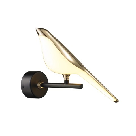 Lampa ścienna PTAK TIT LED złoto-czarna 28 cm Lampa ścienna PTAK TIT LED złoto-czarna 28 cm