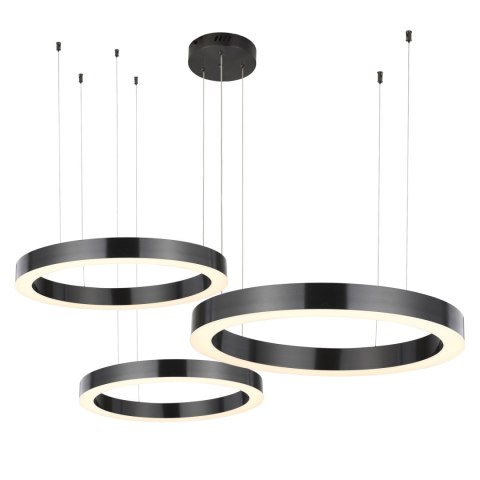 Lampa wisząca CIRCLE 40+60+80 LED tytanowa na 1 podsufitce Lampa wisząca CIRCLE 40+60+80 LED tytanowa na 1 podsufitce