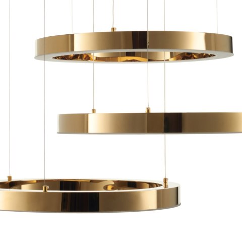 Lampa wisząca CIRCLE 60+60+60 LED złoty połysk na 1 podsufitce Lampa wisząca CIRCLE 60+60+60 LED złoty połysk na 1 podsufitce