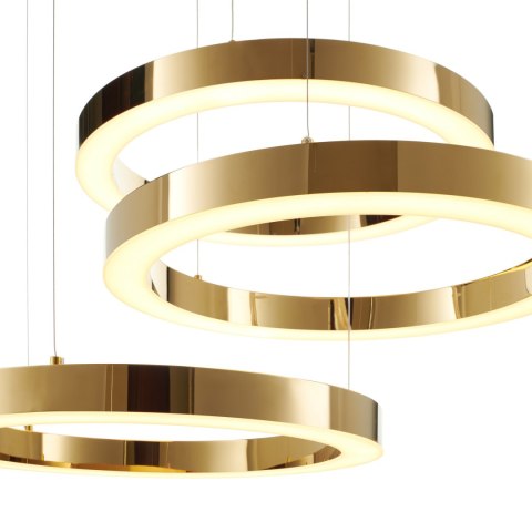 Lampa wisząca CIRCLE 60+60+60 LED złoty połysk na 1 podsufitce Lampa wisząca CIRCLE 60+60+60 LED złoty połysk na 1 podsufitce