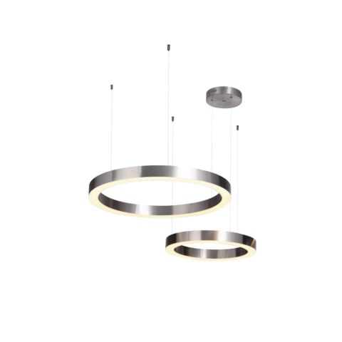 Lampa wisząca CIRCLE 60+80 LED nikiel na 1 podsufitce Lampa wisząca CIRCLE 60+80 LED nikiel na 1 podsufitce