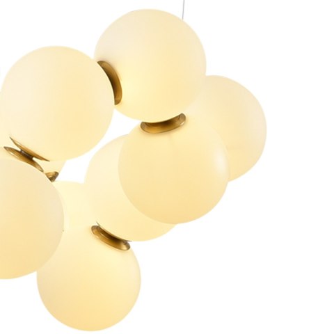 Lampa wisząca CORALLI-100 biało-mosiężna 100 cm Lampa wisząca CORALLI-100 biało-mosiężna 100 cm