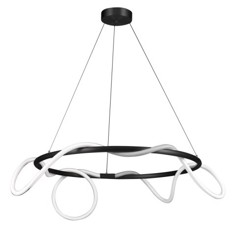 Lampa wisząca FANTASIA ROUND LED czarna 60 cm Lampa wisząca FANTASIA ROUND LED czarna 60 cm