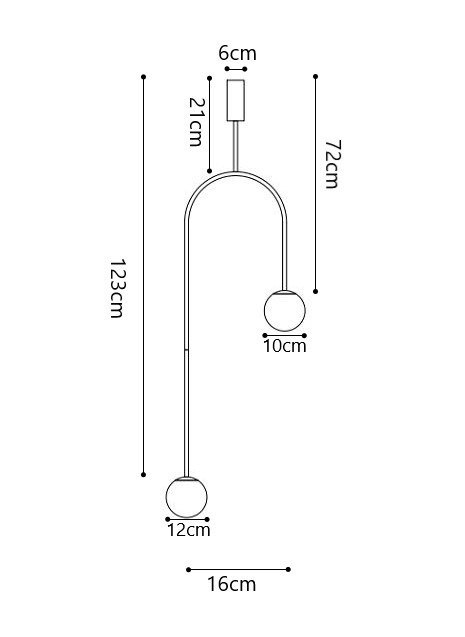 Lampa wisząca LOOP czarna 123 cm Lampa wisząca LOOP czarna 123 cm