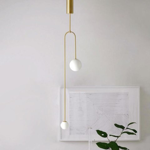 Lampa wisząca LOOP złota 123 cm Lampa wisząca LOOP złota 123 cm