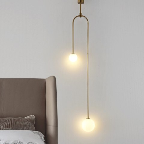 Lampa wisząca LOOP złota 123 cm Lampa wisząca LOOP złota 123 cm