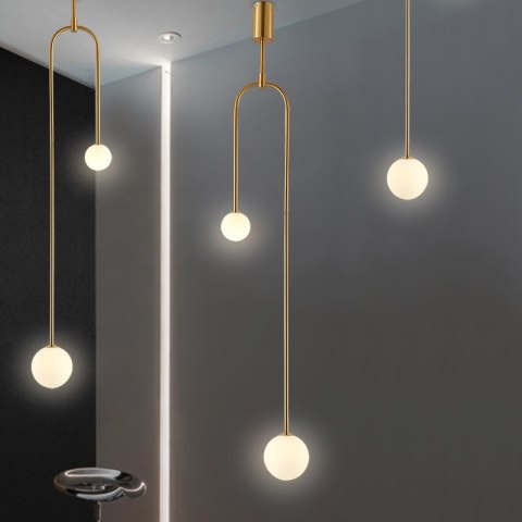 Lampa wisząca LOOP złota 123 cm Lampa wisząca LOOP złota 123 cm