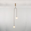 Lampa wisząca LOOP złota 123 cm
