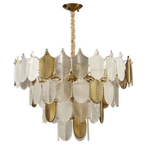Lampa wisząca SECRET biało złota 80 cm Lampa wisząca SECRET biało złota 80 cm