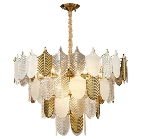 Lampa wisząca SECRET biało złota 80 cm Lampa wisząca SECRET biało złota 80 cm