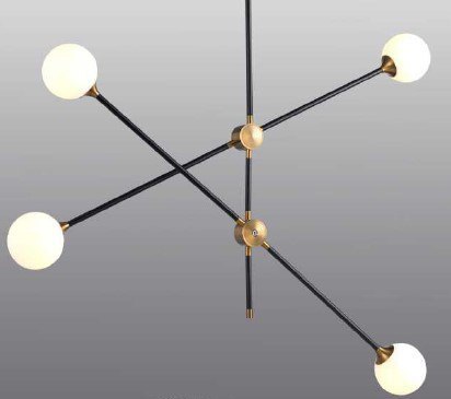 Lampa wisząca SPILLO czarno złota 92 cm Lampa wisząca SPILLO czarno złota 92 cm