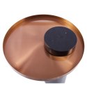 Stolik kawowy COLUMN marmurowy czarno miedziany 55 cm