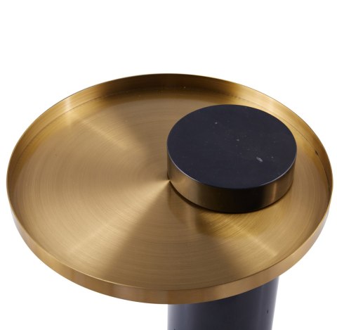 Stolik kawowy COLUMN marmurowy czarno złoty 55 cm Stolik kawowy COLUMN marmurowy czarno złoty 55 cm