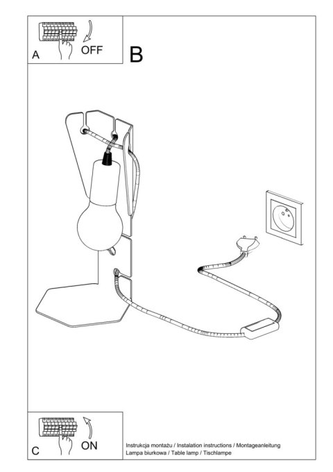 Lampa biurkowa ARBY biała Lampa biurkowa ARBY biała