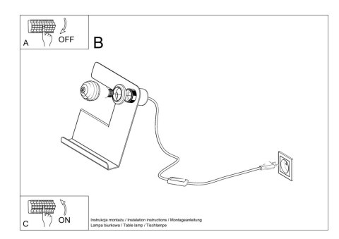 Lampa biurkowa INCLINE biała Lampa biurkowa INCLINE biała