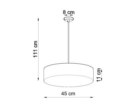 Lampa wisząca ARENA 45 czarna Lampa wisząca ARENA 45 czarna