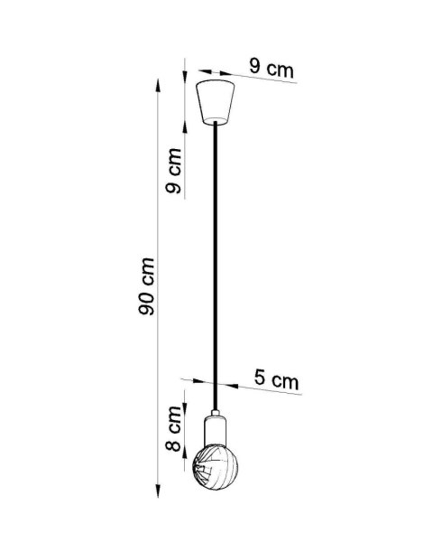 Lampa wisząca DIEGO 1 pomarańczowy Lampa wisząca DIEGO 1 pomarańczowy