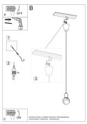 Lampa wisząca DIEGO 1 żółta